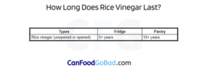 Does Rice Vinegar Go Bad? If Yes, Here How To Tell & How To Store It