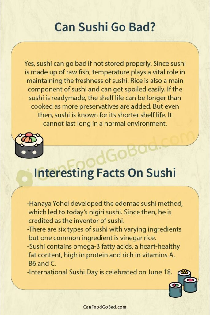 Does Sushi Go Bad or Expire? How Long Does Sushi Last? Can Food Go Bad